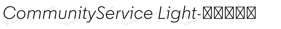 CommunityService Light字体转换